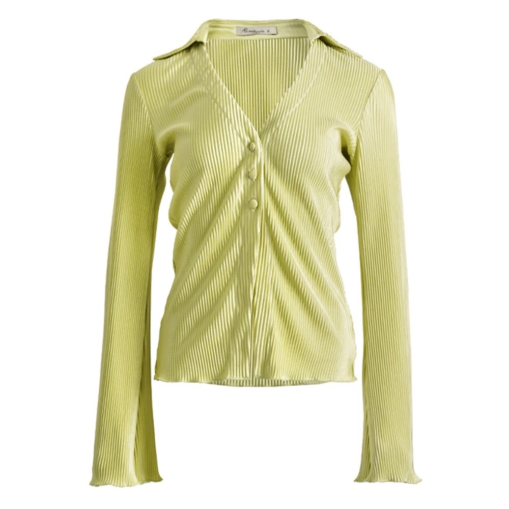 Princess Polly light green long sleeve top. Size 4 - Picture 2 of 5